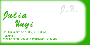 julia unyi business card